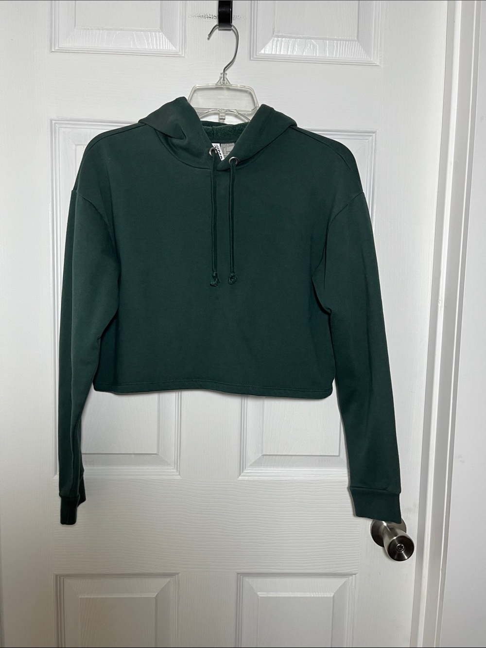 H&M Forest Green Cropped Hoodie